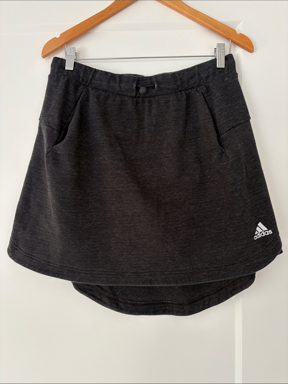 Adidas Women's Dark Gray High-Low Athletic Skirt with Pockets
